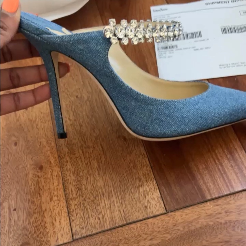 Brand new w/ box Jimmy Choo denim mules size 39